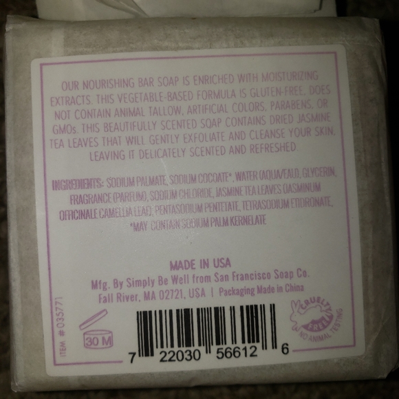 San Fran Soap Co. | Jasmine Tea Leaf Soap | VEGAN - Picture 4 of 4